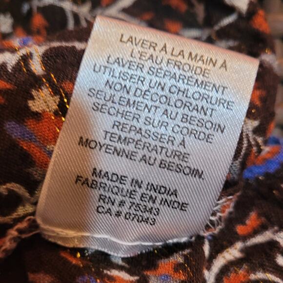 Anthropologie Nalini Kimono Cardigan Boho Floral One Size Loungewear Indie Batik - Picture 10 of 10